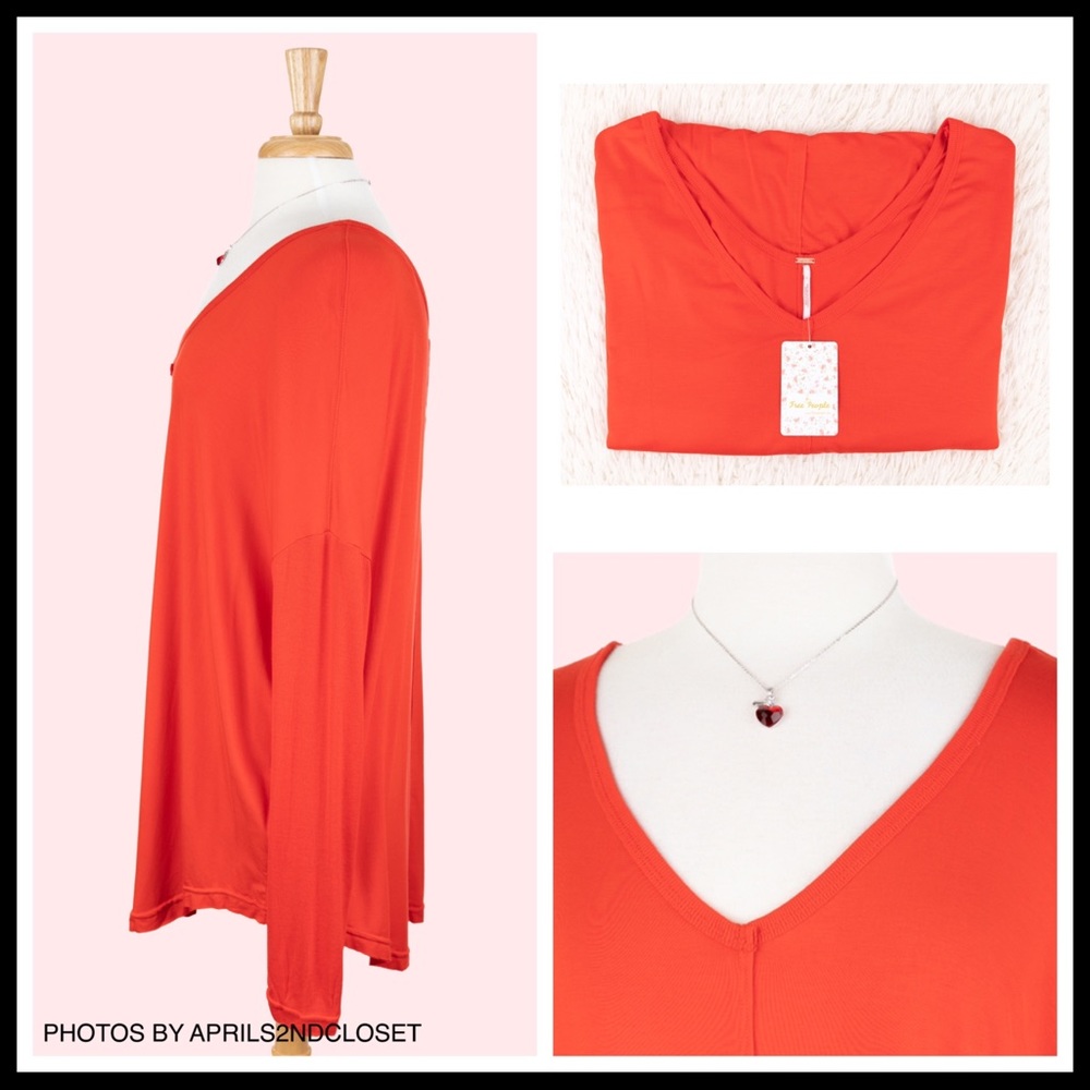 FREE PEOPLE BOHO HI-LO TEE SWING TUNIC TOP A2C - Picture 13 of 16